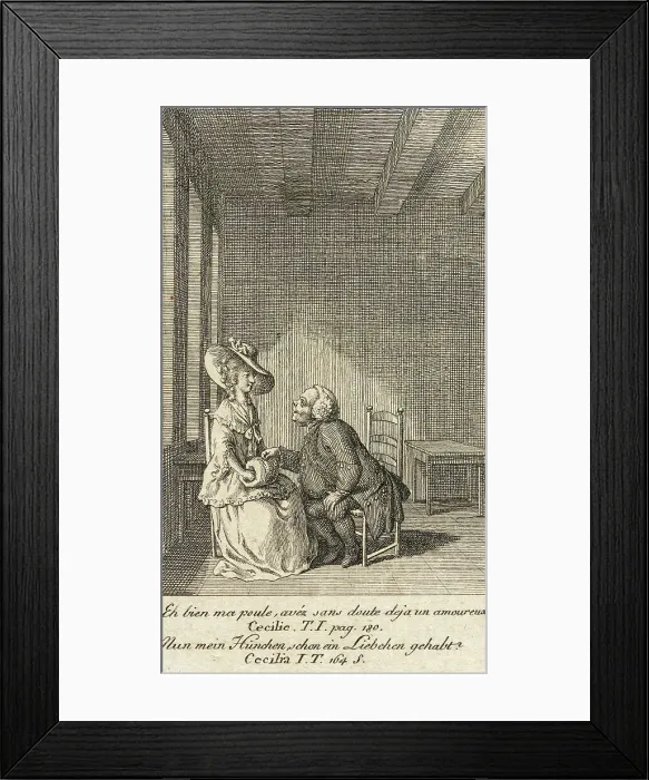 Framed Print : Cecilia or the Story of a Rich Orphan, 1787. Creator: Daniel Nikolaus Chodowiecki Framed Print : Cecilia or the Story of a Rich Orphan, 1787. Creator: Daniel Nikolaus Chodowiecki