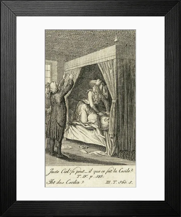 Framed Print : Cecilia or the Story of a Rich Orphan, 1787. Creator: Daniel Nikolaus Chodowiecki Framed Print : Cecilia or the Story of a Rich Orphan, 1787. Creator: Daniel Nikolaus Chodowiecki