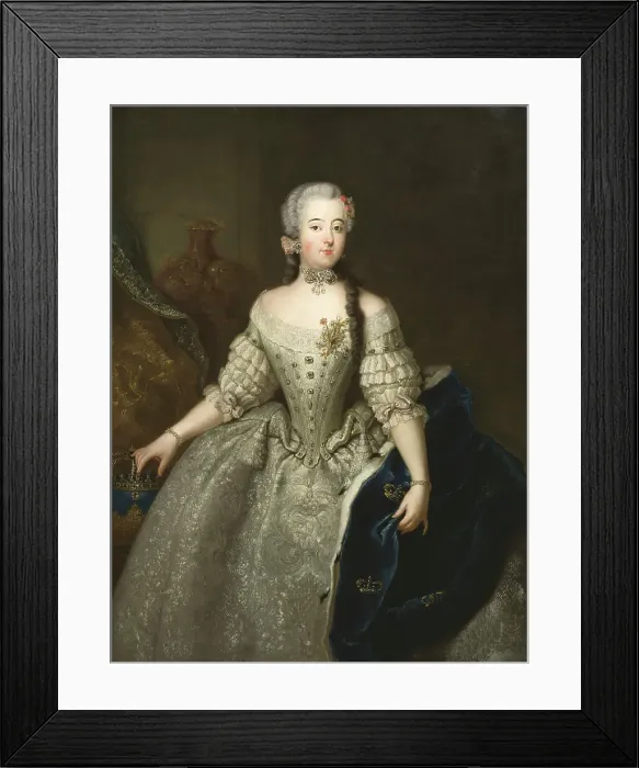 Framed Print : Portrait of Luisa Ulrika, early-mid 18th century. Creator: Antoine Pesne Framed Print : Portrait of Luisa Ulrika, early-mid 18th century. Creator: Antoine Pesne