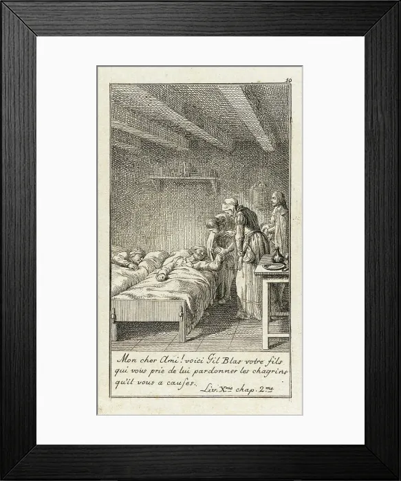 Framed Print : Illustration for Le Sage's Gil Blas, 1783. Creator: Daniel Nikolaus Chodowiecki Framed Print : Illustration for Le Sage's Gil Blas, 1783. Creator: Daniel Nikolaus Chodowiecki