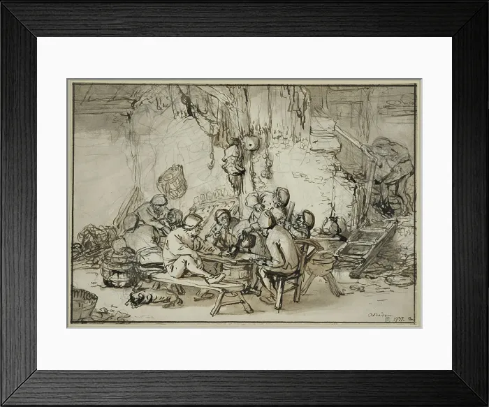 Framed Print : Tavern interior, 1640s. Creator: Adriaen van Ostade