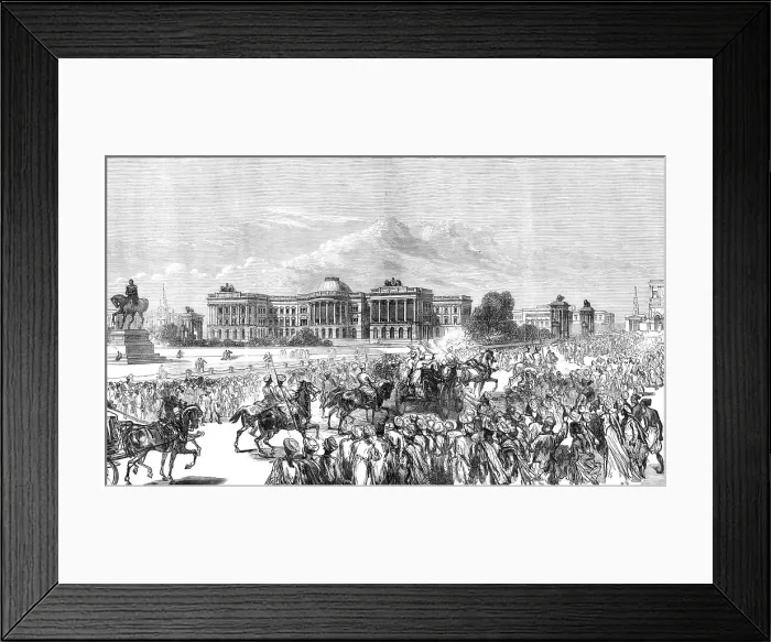Framed Print : Government House, Calcutta, sketched by one of our special artists, 1876. Creator: Unknown Framed Print : Government House, Calcutta, sketched by one of our special artists, 1876. Creator: Unknown