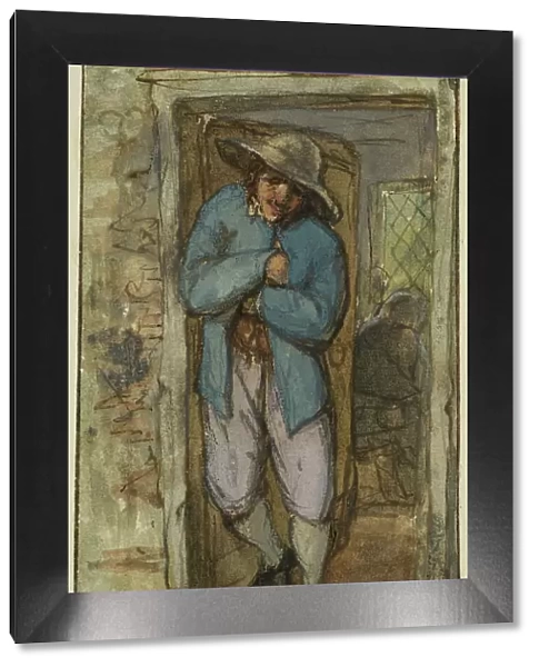 Man standing in the doorway of a house. Creator: Adriaen van Ostade