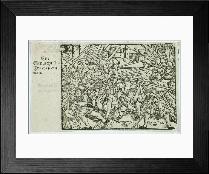 Framed Print : Battle Scene, 16th century. Creator: Unknown Framed Print : Battle Scene, 16th century. Creator: Unknown