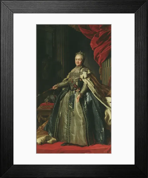 Framed Print : Catherine II, 1729-1796, Empress of Russia, Princess of Anhalt-Zerbst. Creator: Anon Framed Print : Catherine II, 1729-1796, Empress of Russia, Princess of Anhalt-Zerbst. Creator: Anon