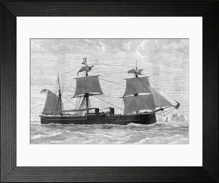 Framed Print : H.M.S. Alexandra, building at Chatham, 1876. Creator: Unknown Framed Print : H.M.S. Alexandra, building at Chatham, 1876. Creator: Unknown