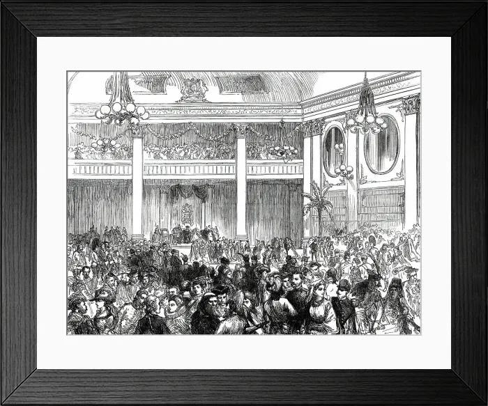 Framed Print : Grand Fancy-Dress Ball at Dublin Castle, 1876. Creator: Unknown Framed Print : Grand Fancy-Dress Ball at Dublin Castle, 1876. Creator: Unknown