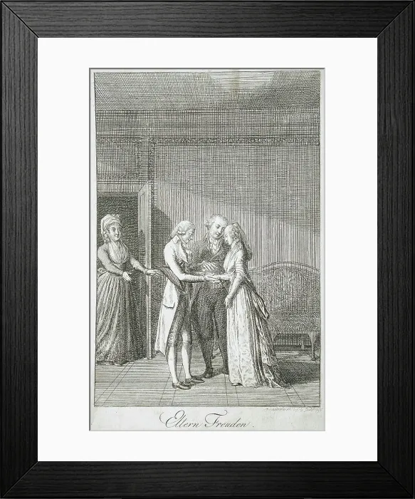 Framed Print : Parental Joys, 1795. Creator: Daniel Nikolaus Chodowiecki Framed Print : Parental Joys, 1795. Creator: Daniel Nikolaus Chodowiecki