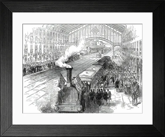 Framed Print : Arrival of the Prince of Wales at Lisbon, 1876. Creator: Unknown Framed Print : Arrival of the Prince of Wales at Lisbon, 1876. Creator: Unknown