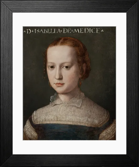 Framed Print : Isabella de Medici, between 1552 and 1553. Creator: Agnolo Bronzino Framed Print : Isabella de Medici, between 1552 and 1553. Creator: Agnolo Bronzino