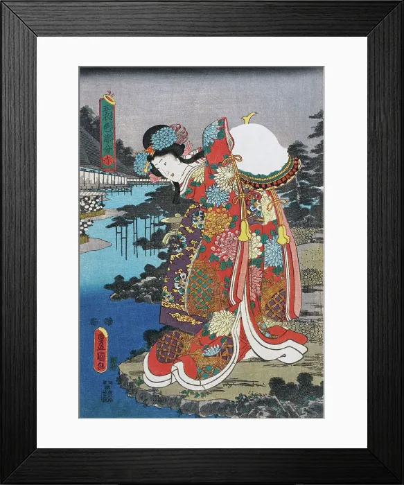 Framed Print : Red, between c1847 and c1852. Creator: Utagawa Kunisada Framed Print : Red, between c1847 and c1852. Creator: Utagawa Kunisada