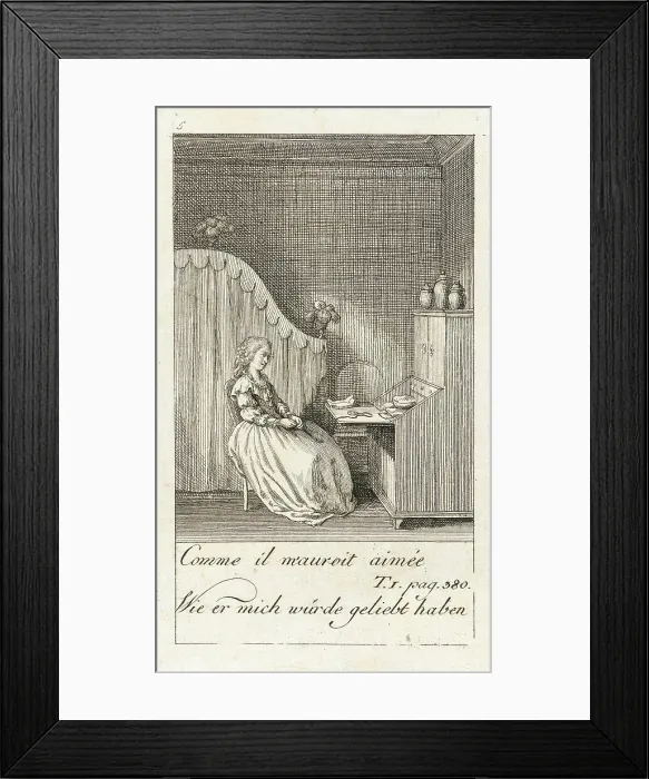 Framed Print : Illustration for Caroline of Lichtfield, 1786. Creator: Daniel Nikolaus Chodowiecki Framed Print : Illustration for Caroline of Lichtfield, 1786. Creator: Daniel Nikolaus Chodowiecki