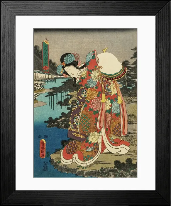 Framed Print : Red, between c1847 and c1852. Creator: Utagawa Kunisada Framed Print : Red, between c1847 and c1852. Creator: Utagawa Kunisada