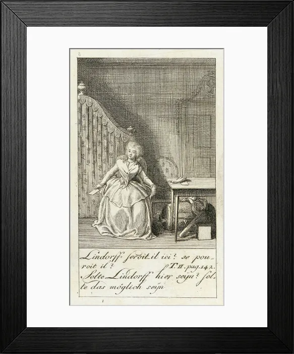 Framed Print : Illustration for Caroline of Lichtfield, 1786. Creator: Daniel Nikolaus Chodowiecki Framed Print : Illustration for Caroline of Lichtfield, 1786. Creator: Daniel Nikolaus Chodowiecki