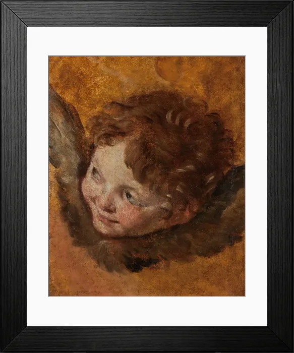 Framed Print : Head of a Cherub, 17th century. Creator: Daniele Crespi Framed Print : Head of a Cherub, 17th century. Creator: Daniele Crespi