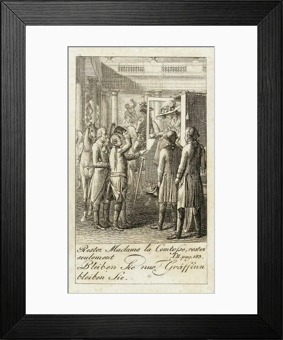 Framed Print : Illustration for Caroline of Lichtfield, 1786. Creator: Daniel Nikolaus Chodowiecki Framed Print : Illustration for Caroline of Lichtfield, 1786. Creator: Daniel Nikolaus Chodowiecki