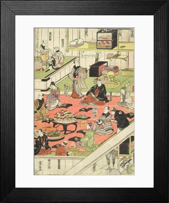 Framed Print : Backstage at an Edo Kabuki Theater, 1811. Creator: Utagawa Kunisada Framed Print : Backstage at an Edo Kabuki Theater, 1811. Creator: Utagawa Kunisada