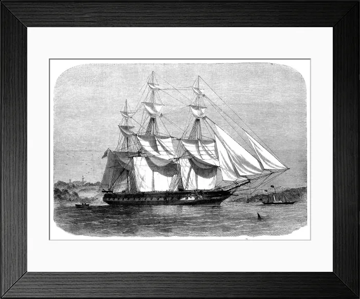 Framed Print : H.M.S. Euryalus, the Vessel in which Prince Alfred takes his First Voyage to Sea, 1858. Creator: Smyth. H.M.S. Euryalus, the Vessel in which Prince Alfred takes his First Voyage to Sea, 1858. Creator: Smyth Framed Print : H.M.S. Euryalus, the Vessel in which Prince Alfred takes his First Voyage to Sea, 1858. Creator: Smyth. H.M.S. Euryalus, the Vessel in which Prince Alfred takes his First Voyage to Sea, 1858. Creator: Smyth
