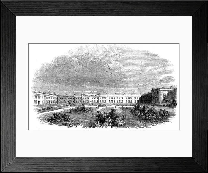 Framed Print : The Albert Wing of the Licensed Victuallers Asylum, Old Kent-Road, 1858. Creator: Unknown Framed Print : The Albert Wing of the Licensed Victuallers Asylum, Old Kent-Road, 1858. Creator: Unknown
