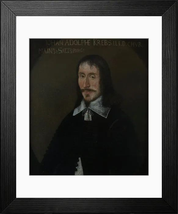 Framed Print : Johan Adolf Krebs, c17th century. Creator: Anon Framed Print : Johan Adolf Krebs, c17th century. Creator: Anon