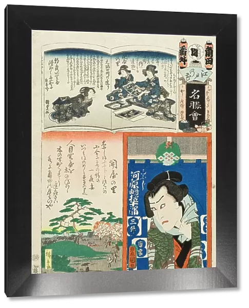 Sekiya no Sato; The Actor Kawarasaki Gonjuro, 1863. Creators: Utagawa Kunisada, Utagawa Hiroshige II