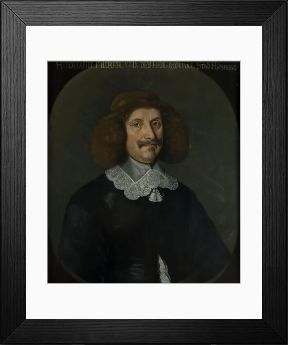 Framed Print : Johann Christoph Meurer, c17th century. Creator: Anon Framed Print : Johann Christoph Meurer, c17th century. Creator: Anon