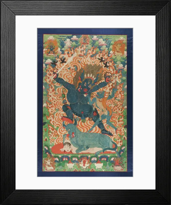 Framed Print : Yama and Yami (image 1 of 21), between c1675 and c1725. Creator: Anon Framed Print : Yama and Yami (image 1 of 21), between c1675 and c1725. Creator: Anon
