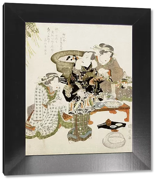 The Actor Onoe Kikugoro III at Umemoto Teahouse, c1825. Creator: Utagawa Kunisada