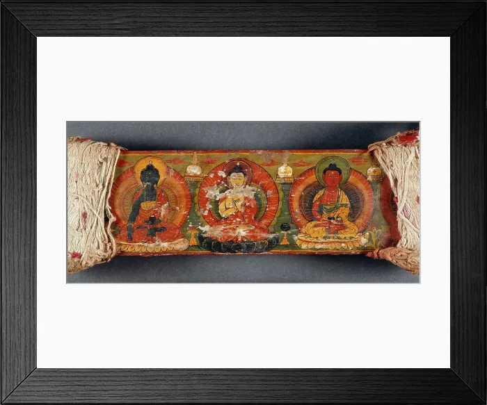 Framed Print : A Pancharaksha (The Five Protective Charms) Manuscript (image 1 of 2), 1755. Creator: Unknown Framed Print : A Pancharaksha (The Five Protective Charms) Manuscript (image 1 of 2), 1755. Creator: Unknown