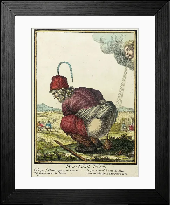Framed Print : Recueil des modes de la cour de France, Marchand Foirin (image 1 of 2), Bound 1703-1704. Creator: Henri Bonnart Framed Print : Recueil des modes de la cour de France, Marchand Foirin (image 1 of 2), Bound 1703-1704. Creator: Henri Bonnart