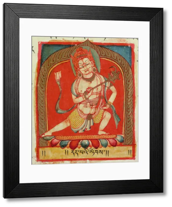 Framed Print : Power of Faith, Folio from a Shatasahasrika Prajnaparamita... 11th century. Creator: Unknown Framed Print : Power of Faith, Folio from a Shatasahasrika Prajnaparamita... 11th century. Creator: Unknown