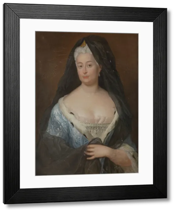 Framed Print : Johanna Charlotta, 1682-1750, Princess of Anhalt-Dessau, Margravine of Brandenburg, 1724. Creator: Anon