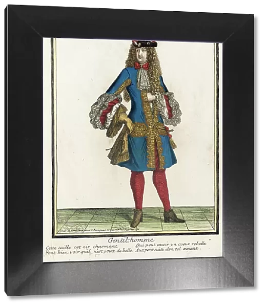 Recueil des modes de la cour de France, Gentil-homme, Bound 1703-1704. Creator: Henri Bonnart