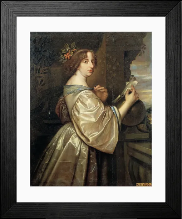 Framed Print : Christina, 1626-89, Queen of Sweden, 1650. Creator: Anon Framed Print : Christina, 1626-89, Queen of Sweden, 1650. Creator: Anon