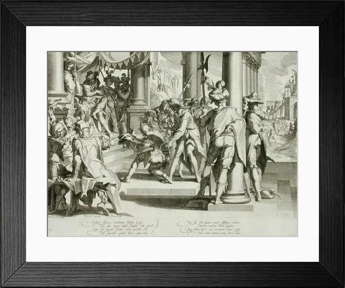 Framed Print : Allegory of Justice, 1607. Creator: Willem van Swanenburg Framed Print : Allegory of Justice, 1607. Creator: Willem van Swanenburg