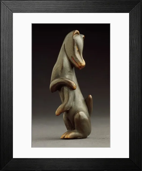 Framed Print : Fox, early 19th century. Creator: Shomosai Framed Print : Fox, early 19th century. Creator: Shomosai
