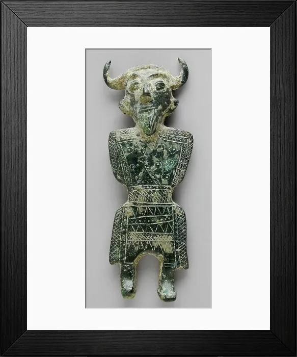 Framed Print : Horned Male Figure, between c.1000 and c.650 B.C.. Creator: Unknown Framed Print : Horned Male Figure, between c.1000 and c.650 B.C.. Creator: Unknown