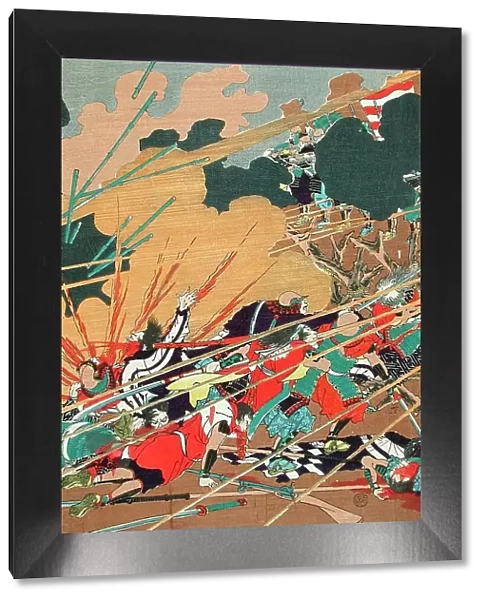 The Battle of Nagashino (Later Retitled) (image 2 of 3), published in 1868. Creator: Tsukioka Yoshitoshi