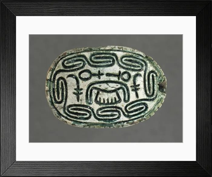 Framed Print : Hyksos Scarab with Foreign King's Name (image 1 of 2), 13th-16th Dynasties (1786-1569 B.C.). Creator: Unknown Framed Print : Hyksos Scarab with Foreign King's Name (image 1 of 2), 13th-16th Dynasties (1786-1569 B.C.). Creator: Unknown