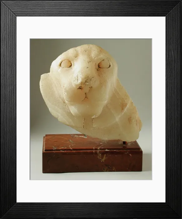 Framed Print : Head of a Lion, Egypt, Old Kingdom, 4th Dynasty (?), (2575 - 2465 BCE). Creator: Unknown Framed Print : Head of a Lion, Egypt, Old Kingdom, 4th Dynasty (?), (2575 - 2465 BCE). Creator: Unknown
