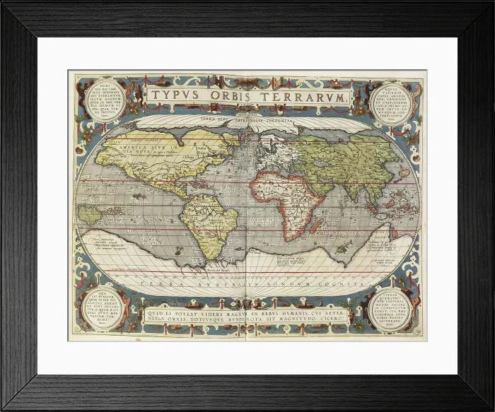 Framed Print : Theatrum Orbis Terrarium, 1592. Creator: Unknown Framed Print : Theatrum Orbis Terrarium, 1592. Creator: Unknown