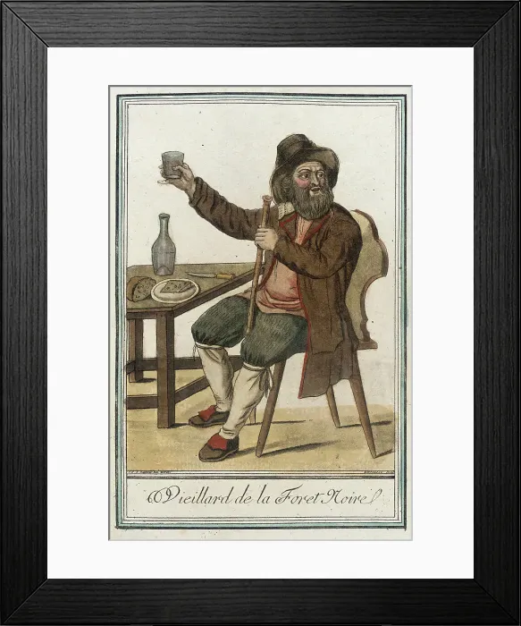 Framed Print : Costumes de Différents Pays, Vieillard de la Foret Noire, c1797. Creators: Jacques Grasset de Saint-Sauveur, LF Labrousse Framed Print : Costumes de Différents Pays, Vieillard de la Foret Noire, c1797. Creators: Jacques Grasset de Saint-Sauveur, LF Labrousse