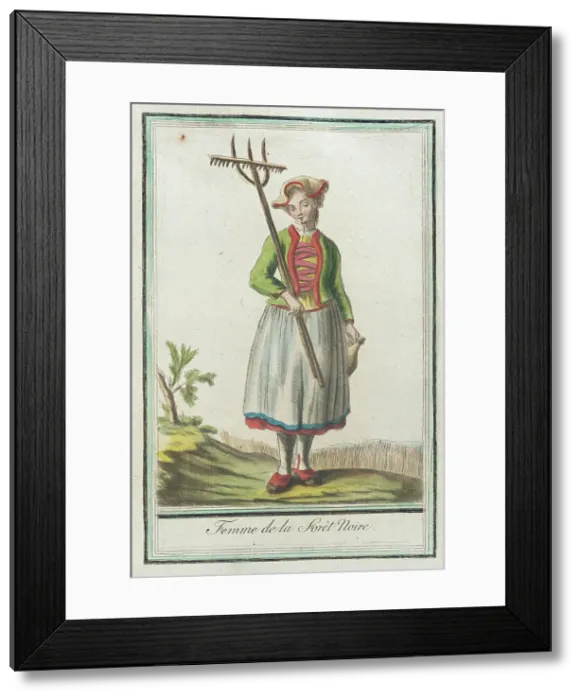 Framed Print : Costumes de Différents Pays, Femme de la Forêt Noire, c1797. Creators: Jacques Grasset de Saint-Sauveur, LF Labrousse Framed Print : Costumes de Différents Pays, Femme de la Forêt Noire, c1797. Creators: Jacques Grasset de Saint-Sauveur, LF Labrousse