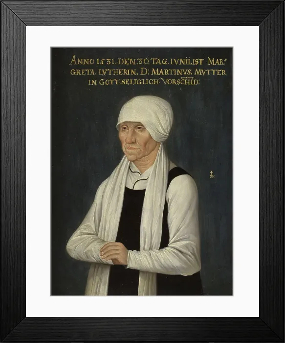 Framed Print : Margaret Luther (died 1531), 18th century. Creator: Unknown Framed Print : Margaret Luther (died 1531), 18th century. Creator: Unknown