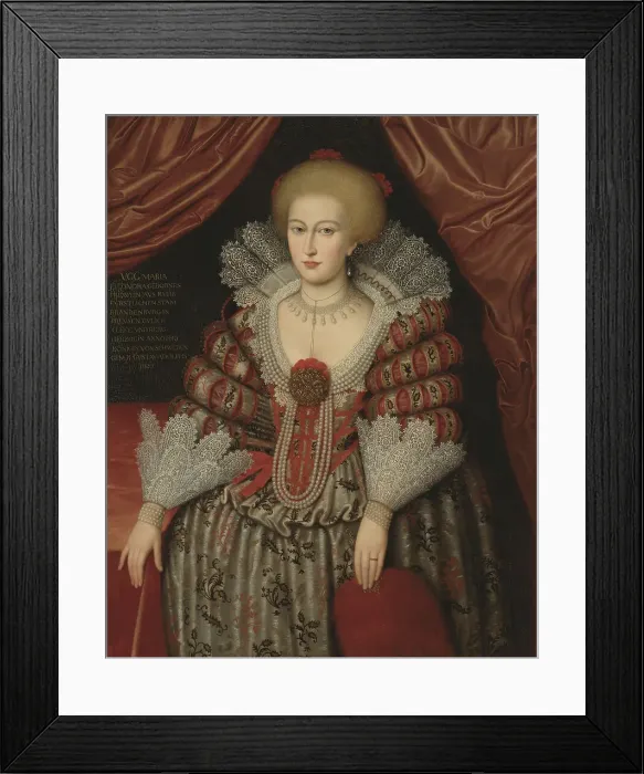 Framed Print : Maria Eleonora, 1599-1655, Princess of Brandenburg, Queen of Sweden, married to... 1619. Creator: Unknown Framed Print : Maria Eleonora, 1599-1655, Princess of Brandenburg, Queen of Sweden, married to... 1619. Creator: Unknown