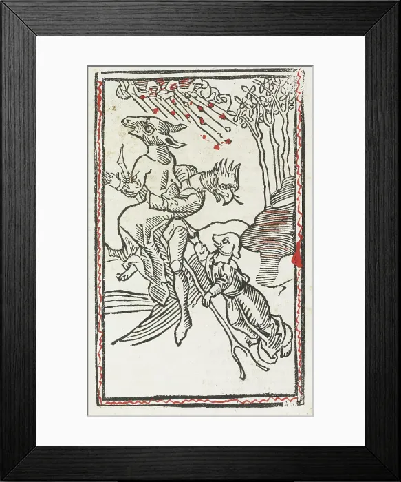 Framed Print : Monsters and mythical creatures, 1489. Creator: Unknown Framed Print : Monsters and mythical creatures, 1489. Creator: Unknown