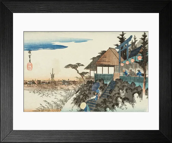 Framed Print : Myojin Shrine, Higashizaka, Kanda, Late 1830s-mid 1840s. Creator: Ando Hiroshige Framed Print : Myojin Shrine, Higashizaka, Kanda, Late 1830s-mid 1840s. Creator: Ando Hiroshige