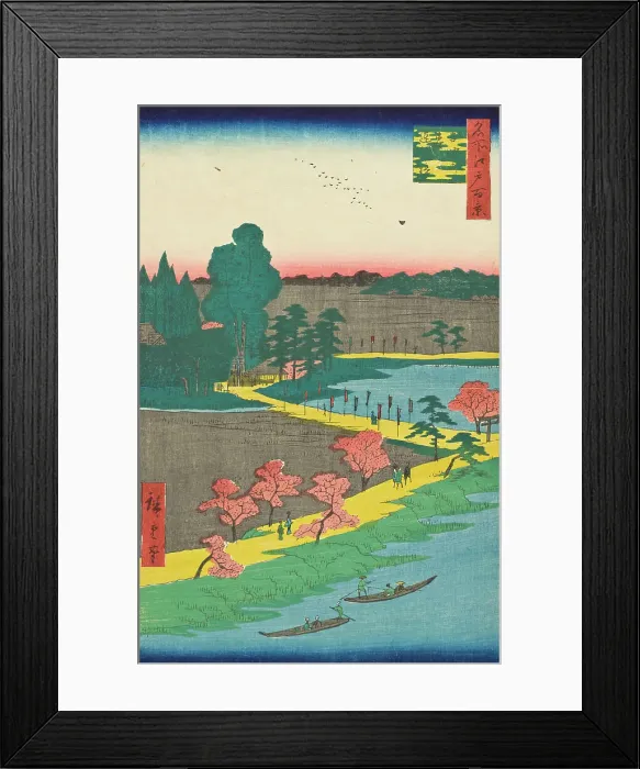 Framed Print : Azuma Shrine and the Entwined Camphor (Azuma no mori Renri no azusa), 1856. Creator: Ando Hiroshige Framed Print : Azuma Shrine and the Entwined Camphor (Azuma no mori Renri no azusa), 1856. Creator: Ando Hiroshige