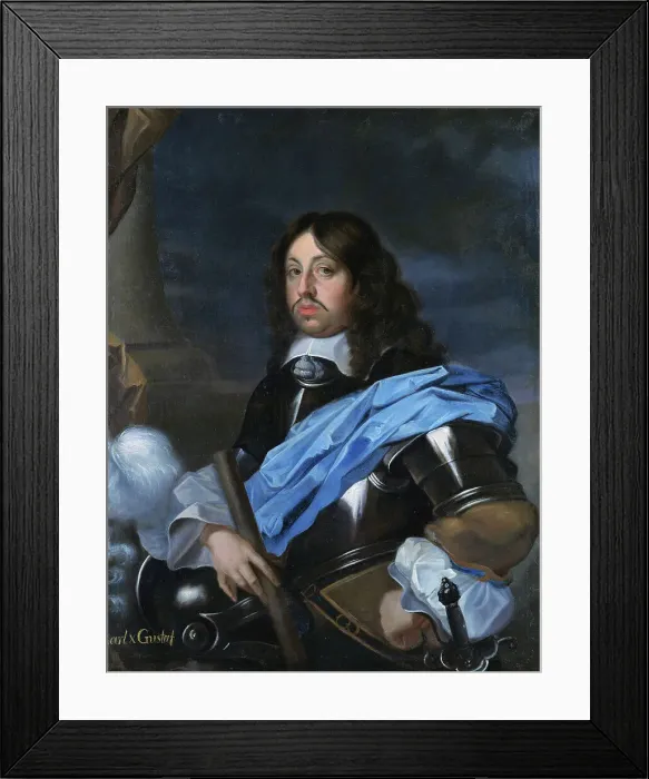 Framed Print : Charles X, 1622-1660, King Gustav of Sweden, Palatine Count of Zweibrücken. Creator: Anon Framed Print : Charles X, 1622-1660, King Gustav of Sweden, Palatine Count of Zweibrücken. Creator: Anon