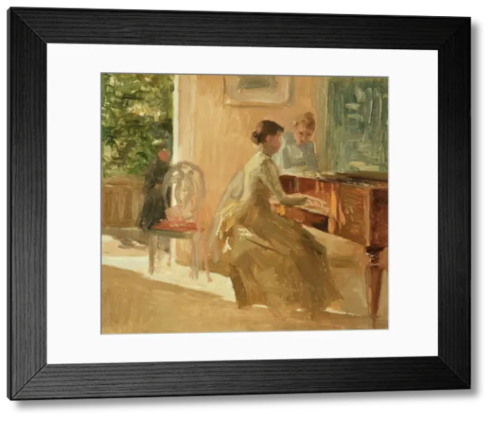 Framed Print : In the Drawing-room at Haiko, 1888. Creator: Albert Edelfelt Framed Print : In the Drawing-room at Haiko, 1888. Creator: Albert Edelfelt